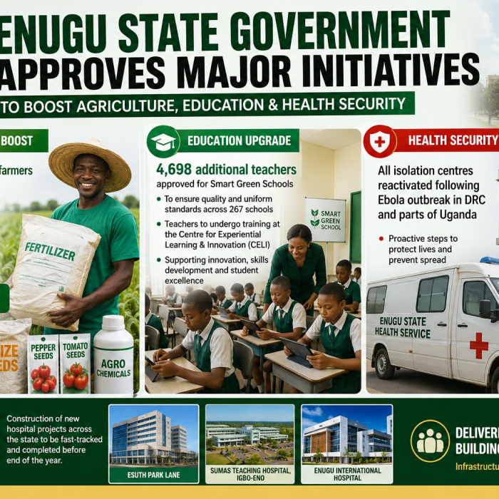 Enugu Approves Farm Support for 63,000 Farmers, Recruits 4,698 Teachers, Strengthens Ebola Preparedness