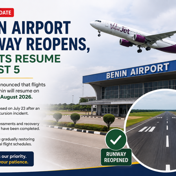 Benin Airport Runway Reopens as Airlines Resume Flight Operations