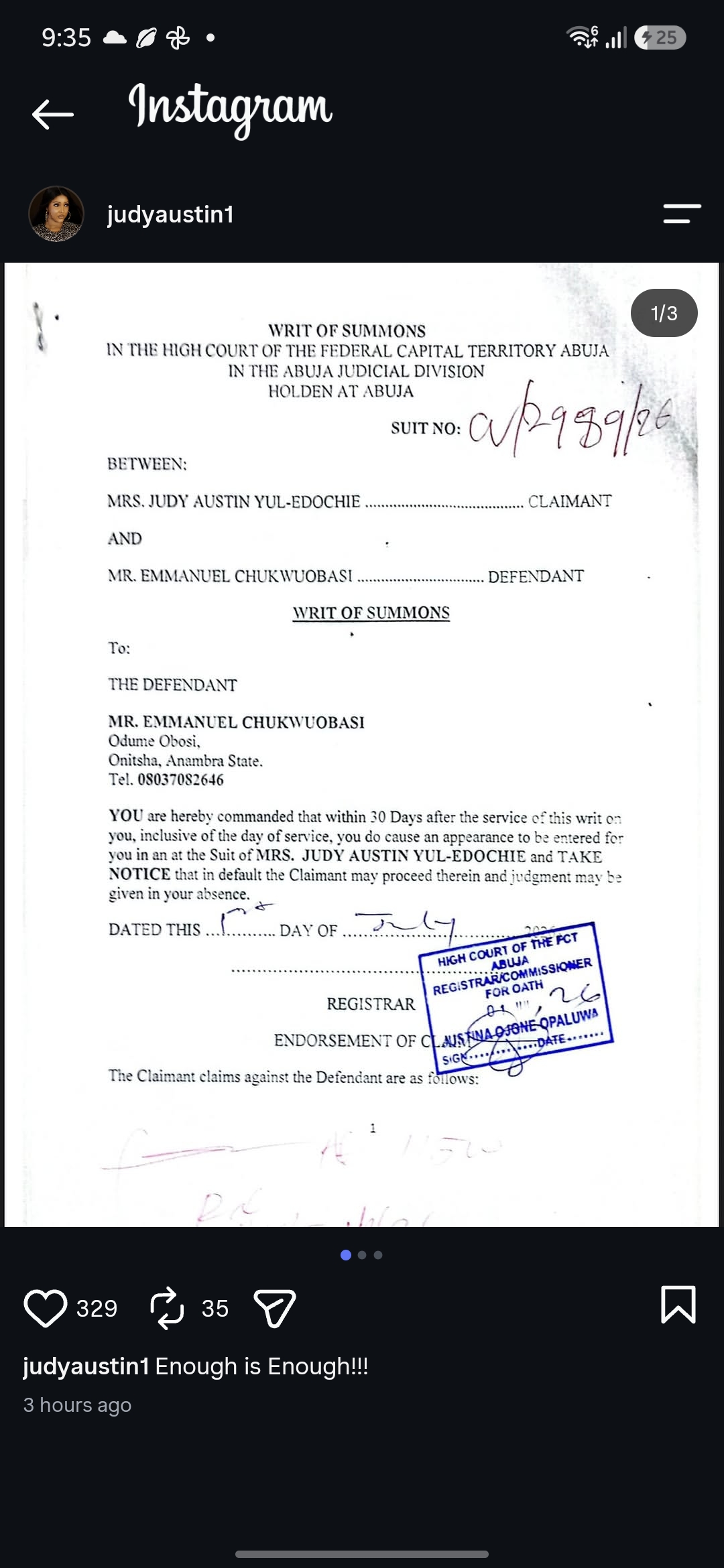 judy-austin-takes-ex-husband-obasi-and-rita-edochie-to-court-seeks-n1bn-damages