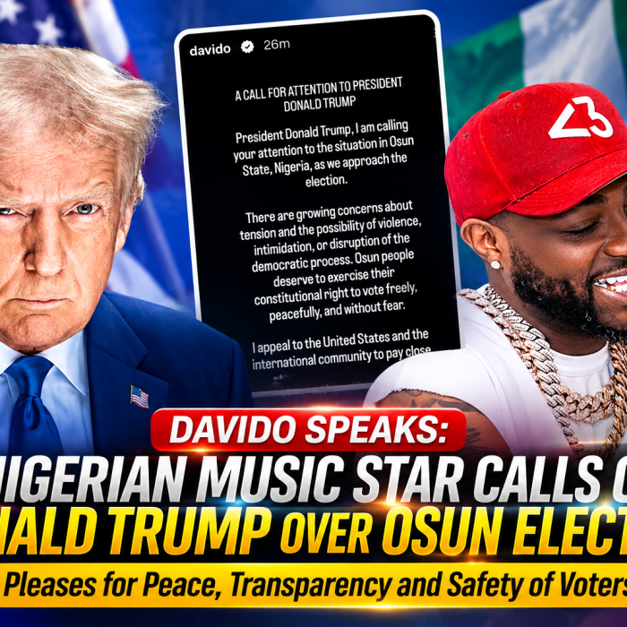 Davido Writes Donald Trump Over Osun Governorship Election