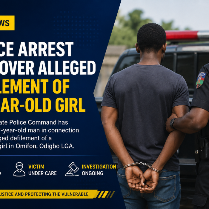 Police Arrest 27-Year-Old Man Over Alleged Defilement of 15-Year-Old Girl in Ondo
