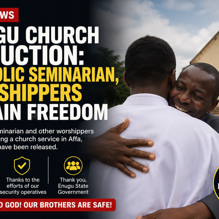 Enugu Church Abduction: Catholic Seminarian, Worshippers Regain Freedom