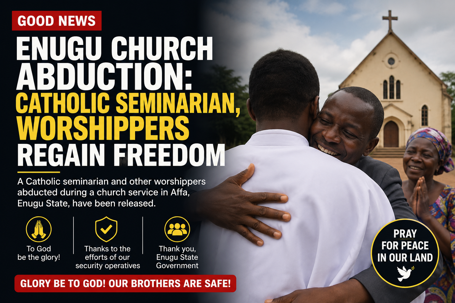 enugu-church-abduction-catholic-seminarian-worshippers-regain-freedom