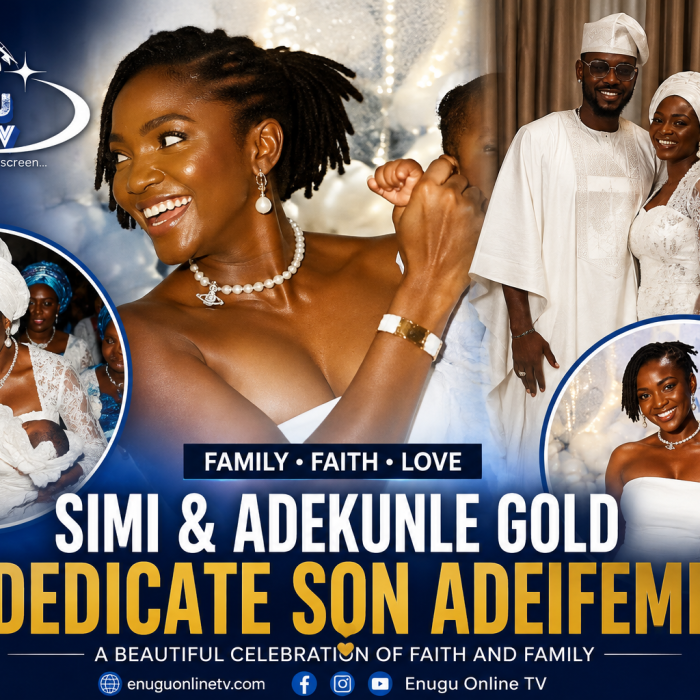 Simi and Adekunle Gold Celebrate Son Adeifemi in Beautiful Dedication Ceremony